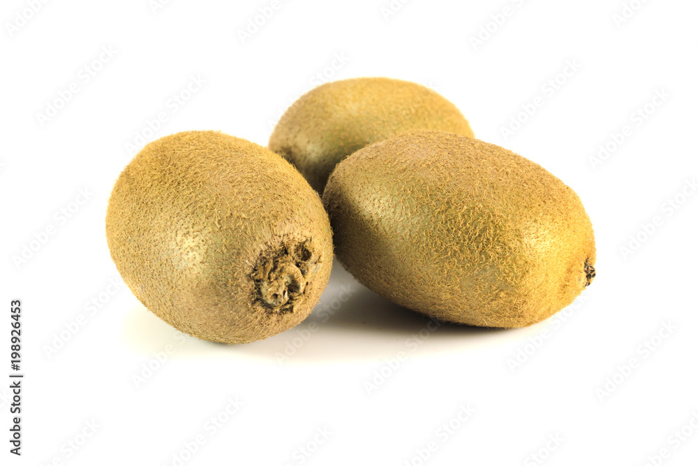 several fresh kiwi isolated on white background several fresh kiwi isolated on white background