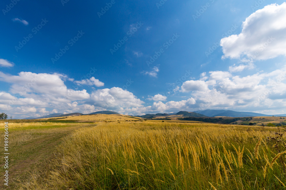 Pastoral scenery in autumn, in a remote rural area in Eastern Europe