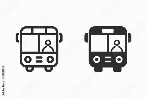 Bus vector icon.