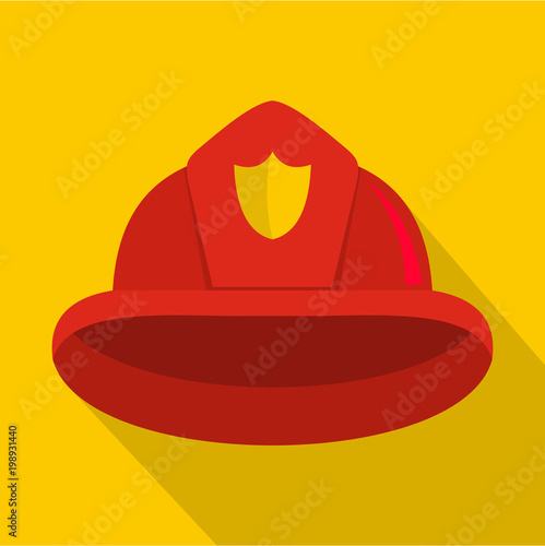 Helmet icon. Flat illustration of helmet vector icon for web