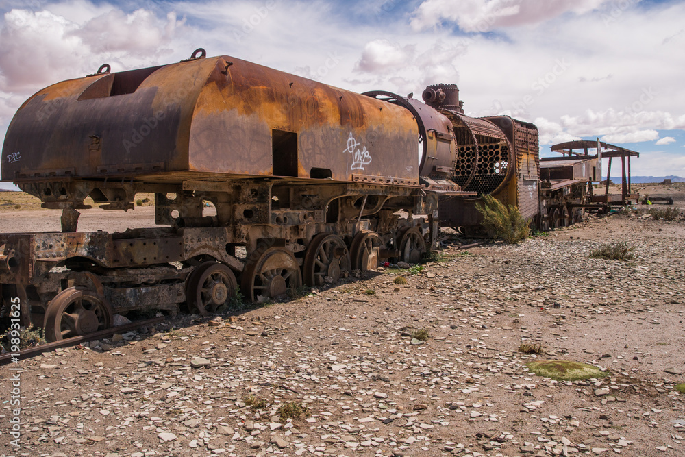 cimetière de locomotive sur Uyuni