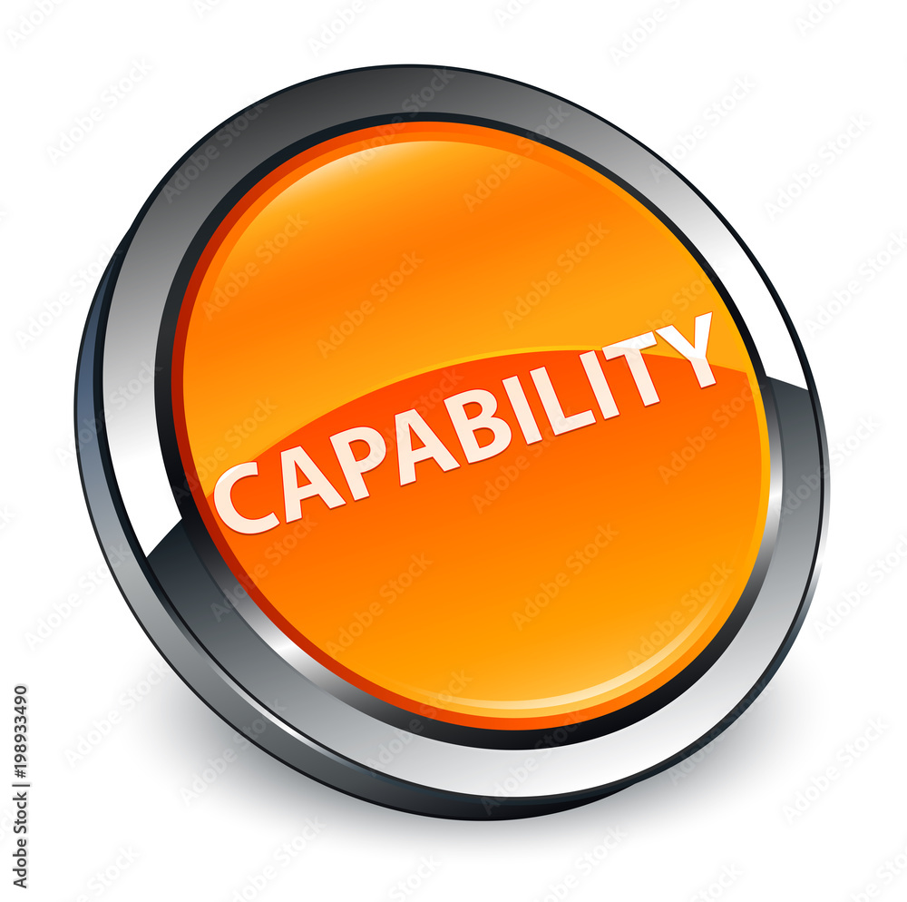 Capability 3d orange round button Capability 3d orange round button