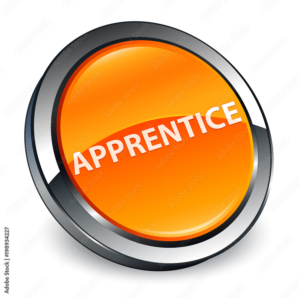 Apprentice 3d orange round button Apprentice 3d orange round button