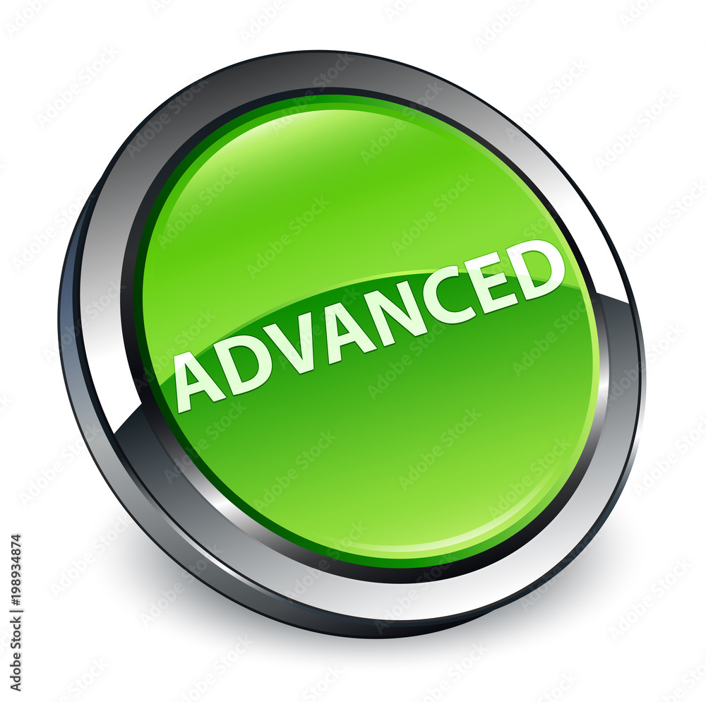 Advanced 3d green round button Advanced 3d green round button