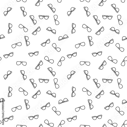 Vector simple glasses seamless pattern