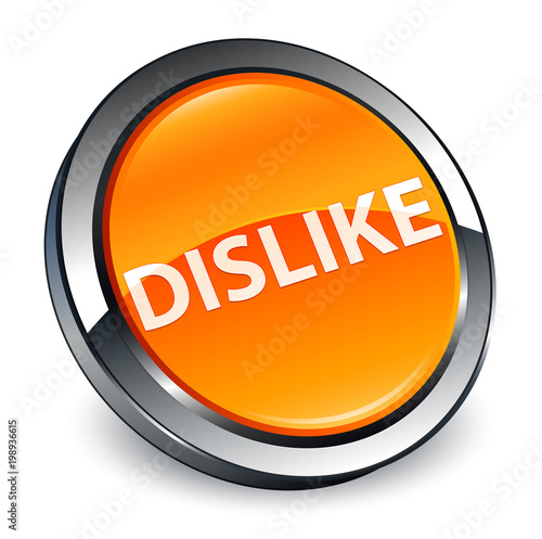 Foto Dislike 3d orange round button