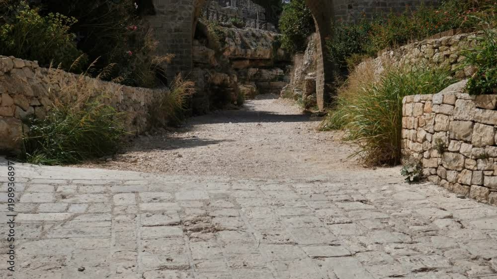 Inside old town of Polignano a Mare, in Puglia region, Italy, along the suggestive narrow streets of the famous italian village by the sea Inside old town of Polignano a Mare, in Puglia region, Italy, along the suggestive narrow streets of the famous italian village by the sea