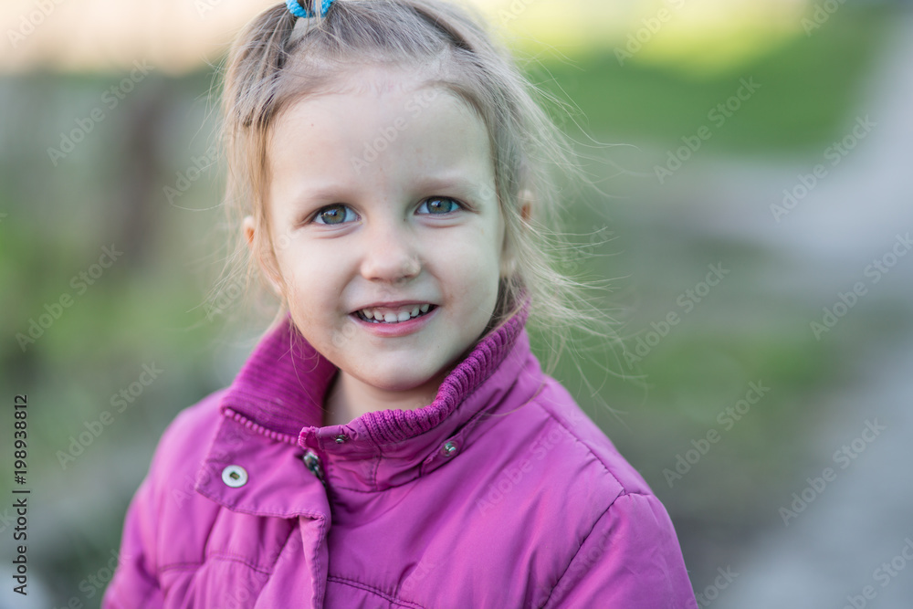 Portrait of a girl of three years Portrait of a girl of three years