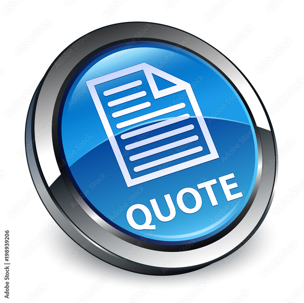 Quote (page icon) 3d blue round button Quote (page icon) 3d blue round button