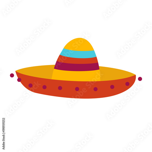 Sombrero flat cartoon illustration