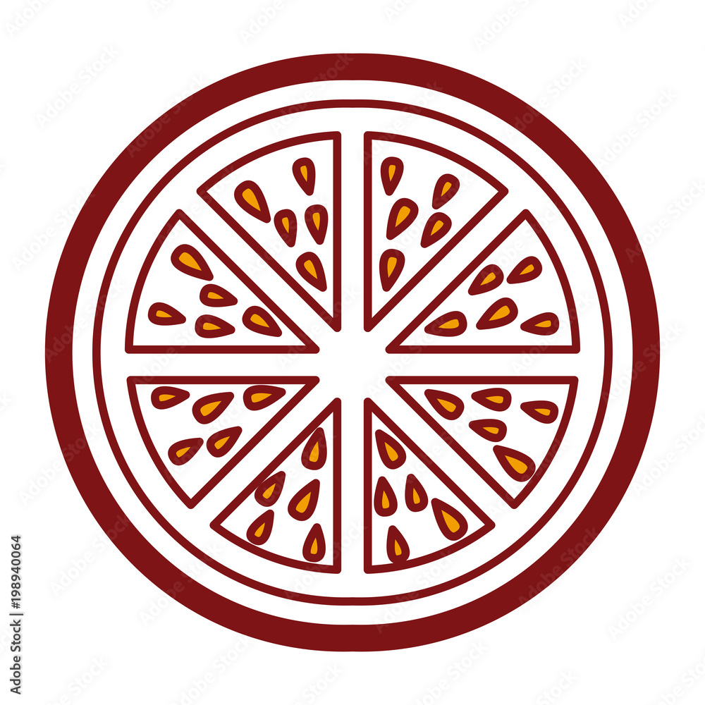 half orange citrus and fresh fruit icon half orange citrus and fresh fruit icon
