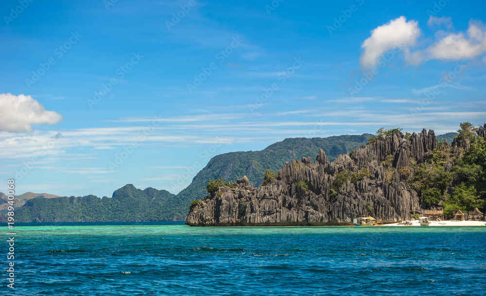 Scenic tropical island landscape, Coron, Palawan, Philippines Scenic tropical island landscape, Coron, Palawan, Philippines