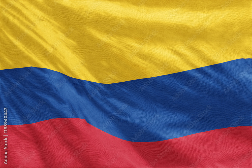 Flag of Columbia full frame close-up Flag of Columbia full frame close-up