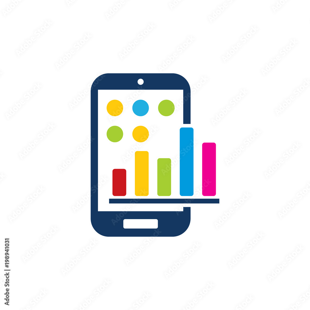 Graph Mobile Phone Logo Icon Design Graph Mobile Phone Logo Icon Design