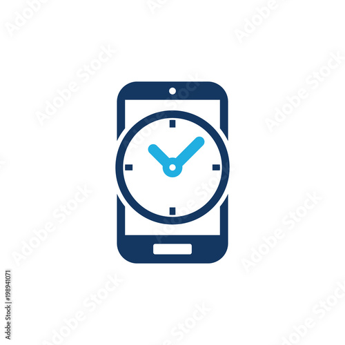 Time Mobile Phone Logo Icon Design