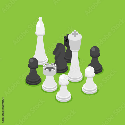 chess isometric. game isometric series