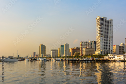 Skyline of Manila, Luzon island, Philippines 