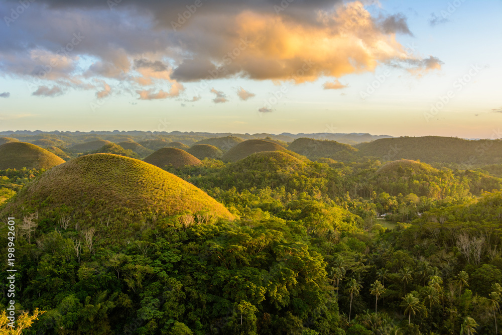 The main attraction of the Philippines - Chocolate hills on Boracay