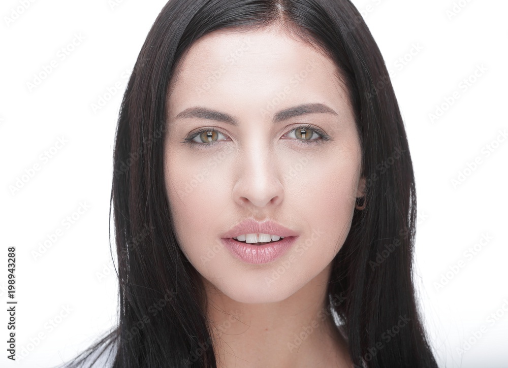 close-up face of a modern young woman