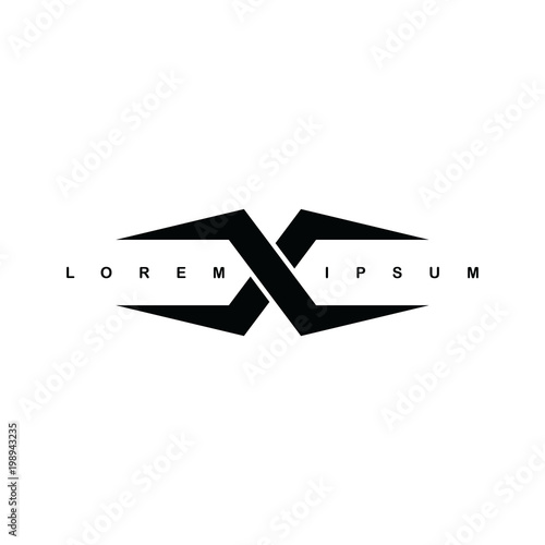 alphabet letter x logo logotype template