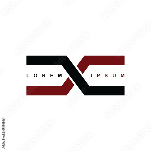 alphabet letter x logo logotype template