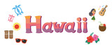 ハワイの文字素材のイラスト（英語）