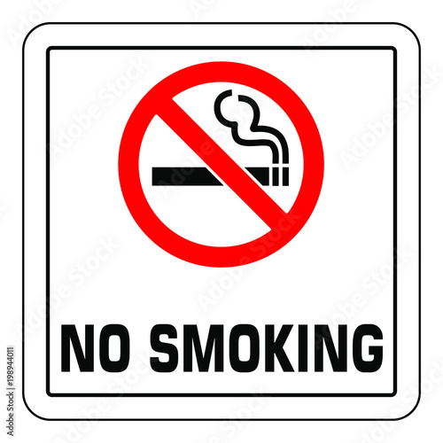 No smoking sign. Forbidden sign icon isolated on white background vector illustration