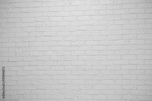 white brick wall background in rural room 