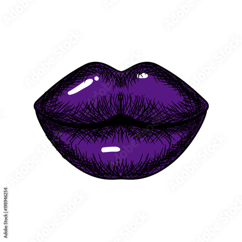 female lips sensuality icon