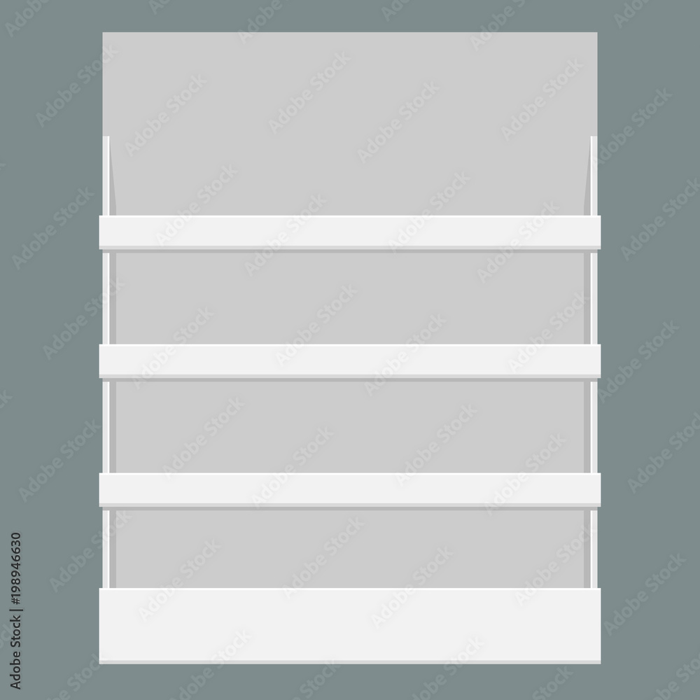 POS display mockup - front view. Flat and solid color design vector POS display mockup - front view. Flat and solid color design vector