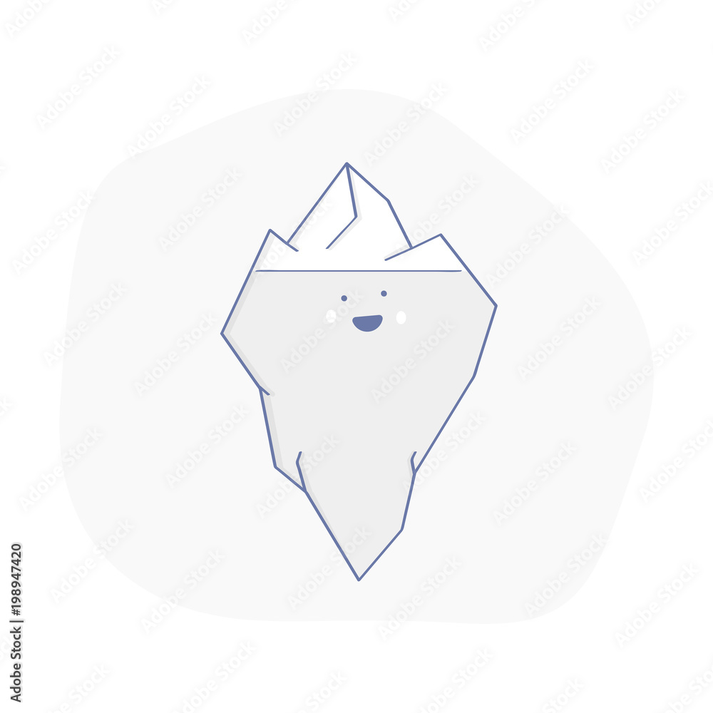 Iceberg under and above water. Vector icon, concept of hidden problems, challenge, invisible risk obstacles, climate changes. Iceberg in ocean water vector illustration, floating in sea Iceberg under and above water. Vector icon, concept of hidden problems, challenge, invisible risk obstacles, climate changes. Iceberg in ocean water vector illustration, floating in sea