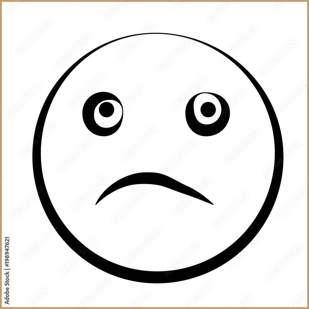 Fototapeta premium Sad Icon, Sad Face Icon