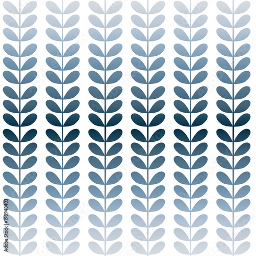 Scandinavian folk art seamless vector pattern with plants in minimalist style