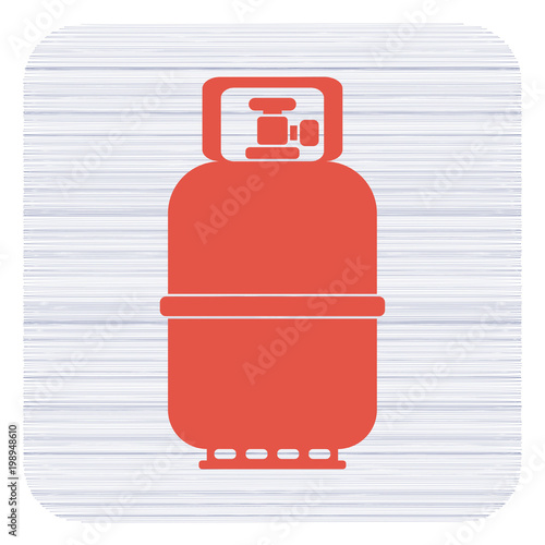 Camping gas bottle icon. Flat icon isolated