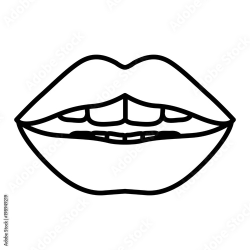 female lips sensuality icon