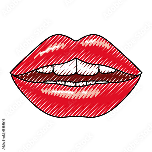 female lips sensuality icon