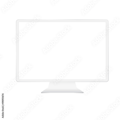 White digital monitor