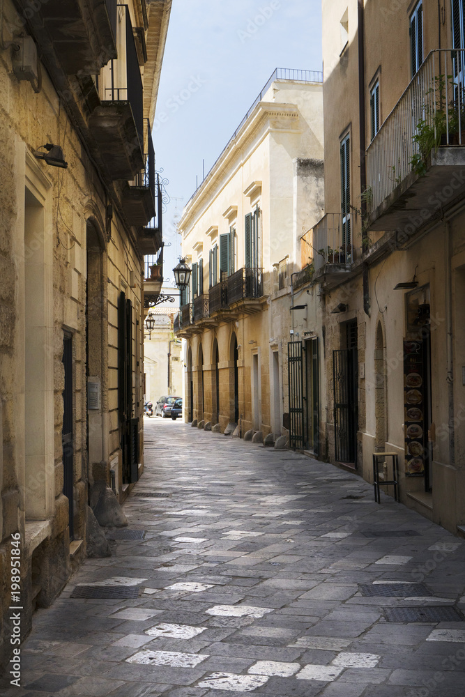 alleys of the historic center of Lecce