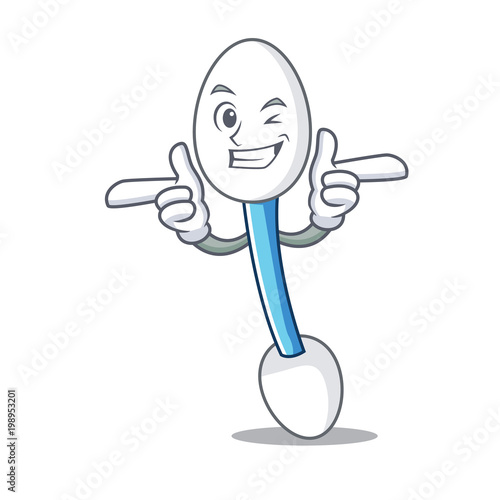 wink cotton swab character cartoon
