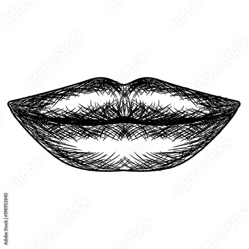 female lips sensuality icon