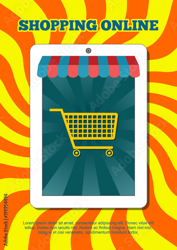 Internet shopping concept. E-commerce. Online store.