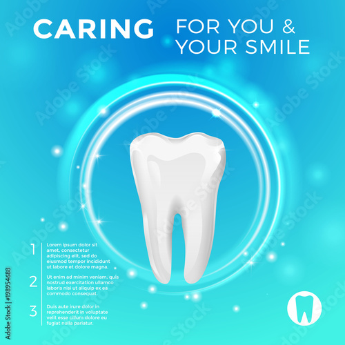 Protection of healthy teeth. Vector pictures for medicine poster