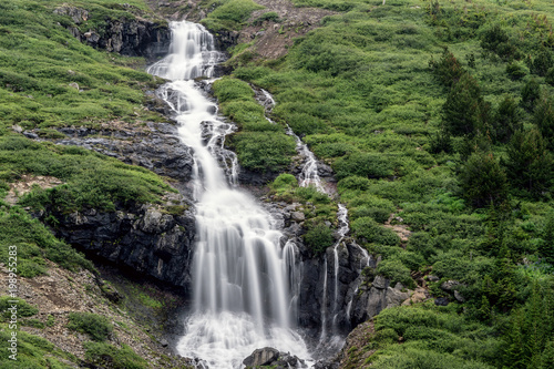 Small waterfall cascade in Iceland, Europe