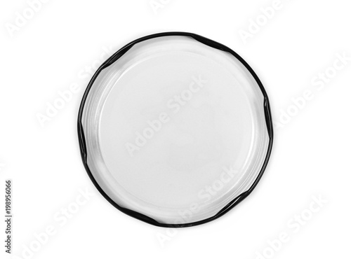 Juice bottle lid isolated on white background, top view