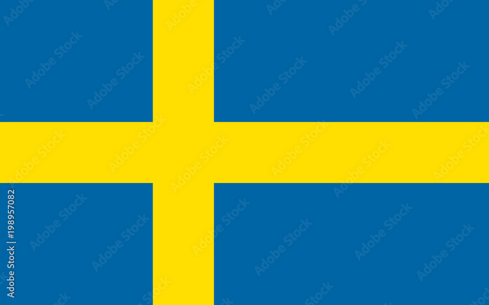 The Flag of Sweden. National symbol of the state. Vector illustration. The Flag of Sweden. National symbol of the state. Vector illustration.