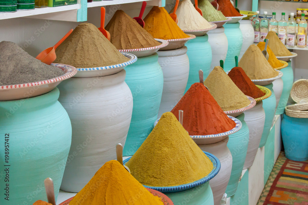 Spices at the market Marrakech, Morocco