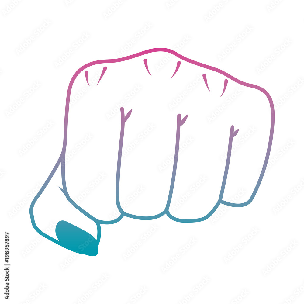 Obraz premium hand fist gesturing icon