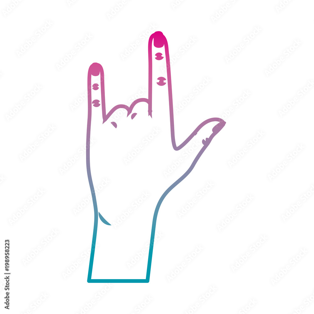 rock and roll with fingers rock and roll with fingers