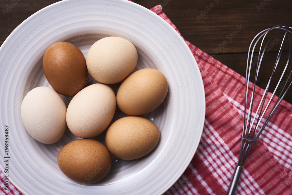 Fresh eggs over background Fresh eggs over background