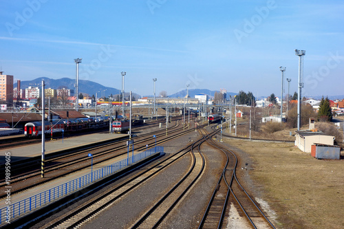 Railway station in the city